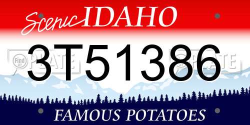 3T51386 Idaho License Plate