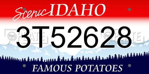 3T52628 Idaho License Plate