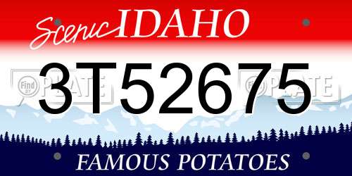 3T52675 Idaho License Plate