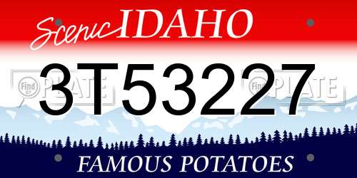 3T53227 Idaho License Plate