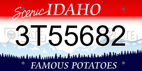 3T55682 Idaho License Plate