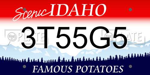 3T55G5 Idaho License Plate