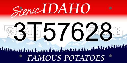 3T57628 Idaho License Plate