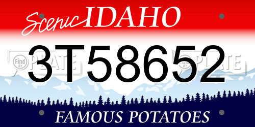 3T58652 Idaho License Plate