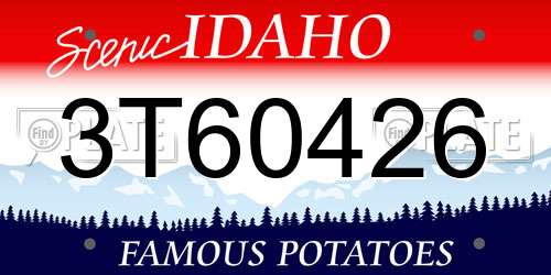 3T60426 Idaho License Plate