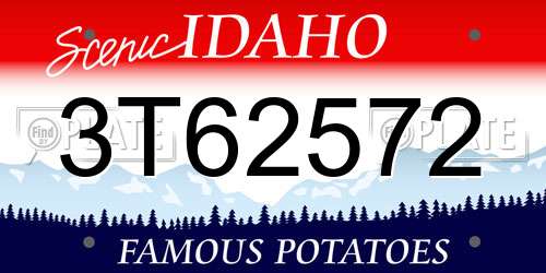 3T62572 Idaho License Plate