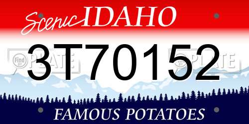 3T70152 Idaho License Plate