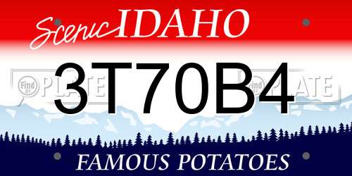 3T70B4 Idaho License Plate