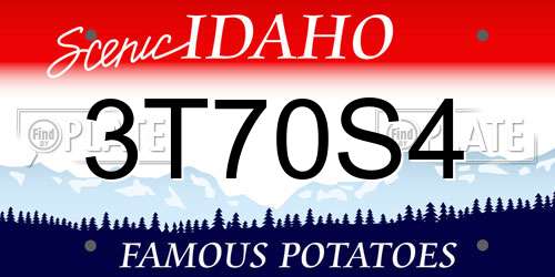 3T70S4 Idaho License Plate