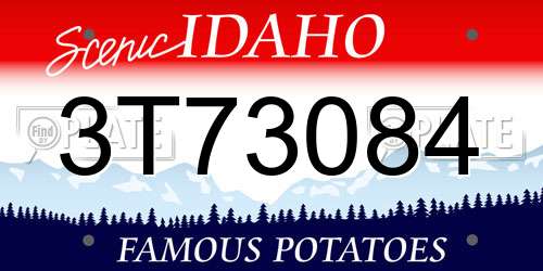 3T73084 Idaho License Plate