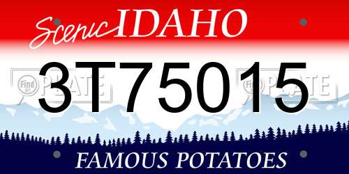 3T75015 Idaho License Plate