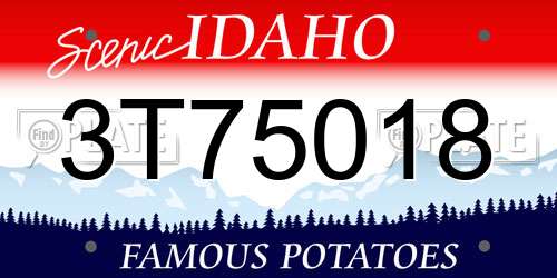 3T75018 Idaho License Plate