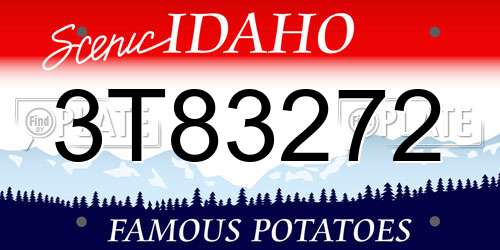 3T83272 Idaho License Plate