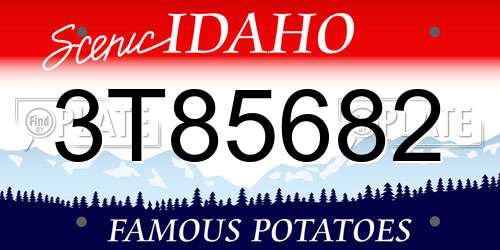 3T85682 Idaho License Plate