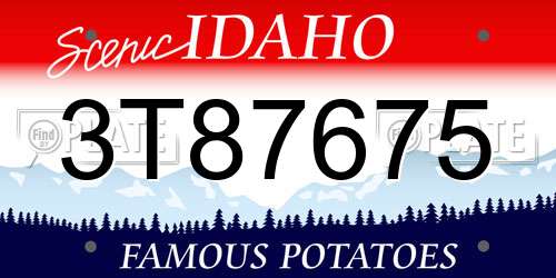 3T87675 Idaho License Plate