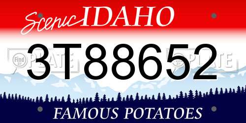 3T88652 Idaho License Plate