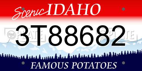 3T88682 Idaho License Plate