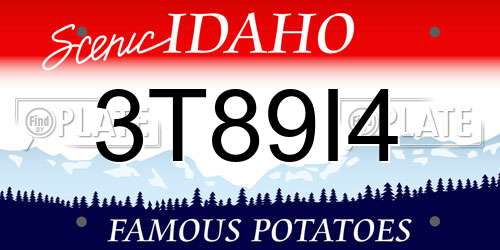 3T89I4 Idaho License Plate