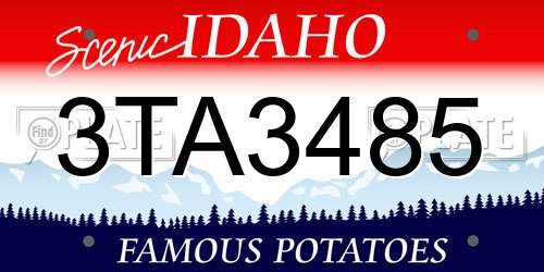 3TA3485 Idaho License Plate