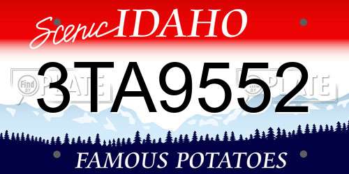 3TA9552 Idaho License Plate