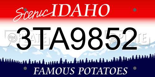 3TA9852 Idaho License Plate