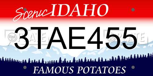 3TAE455 Idaho License Plate