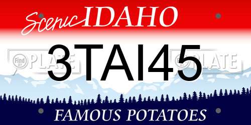 3TAI45 Idaho License Plate