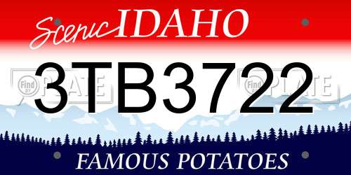 3TB3722 Idaho License Plate