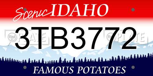 3TB3772 Idaho License Plate