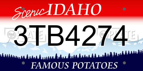 3TB4274 Idaho License Plate