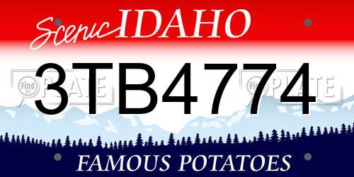 3TB4774 Idaho License Plate