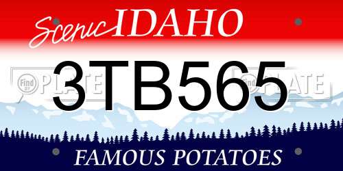 3TB565 Idaho License Plate