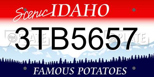 3TB5657 Idaho License Plate