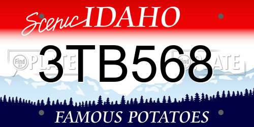 3TB568 Idaho License Plate