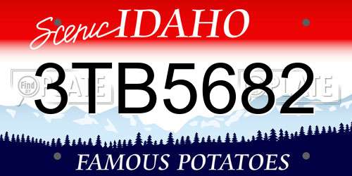 3TB5682 Idaho License Plate