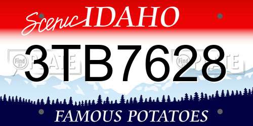 3TB7628 Idaho License Plate