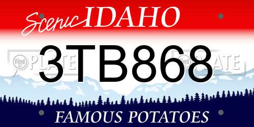 3TB868 Idaho License Plate