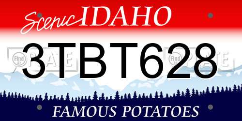 3TBT628 Idaho License Plate