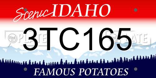3TC165 Idaho License Plate
