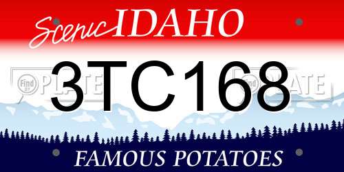 3TC168 Idaho License Plate