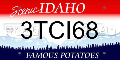3TCI68 Idaho License Plate
