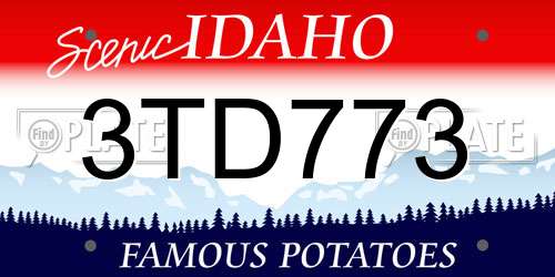 3TD773 Idaho License Plate