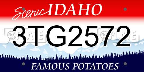 3TG2572 Idaho License Plate