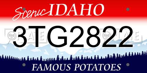 3TG2822 Idaho License Plate
