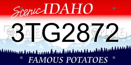 3TG2872 Idaho License Plate