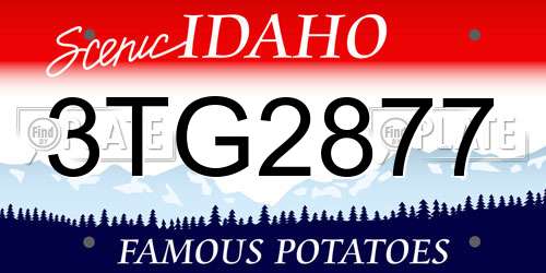 3TG2877 Idaho License Plate