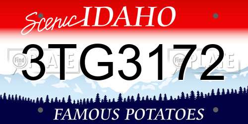 3TG3172 Idaho License Plate