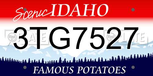 3TG7527 Idaho License Plate