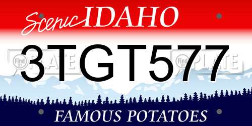 3TGT577 Idaho License Plate