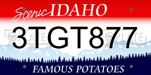 3TGT877 Idaho License Plate